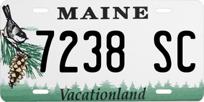 ME license plate 7238SC