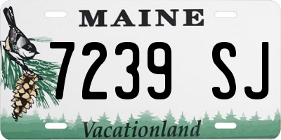 ME license plate 7239SJ