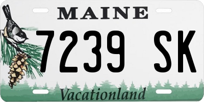 ME license plate 7239SK