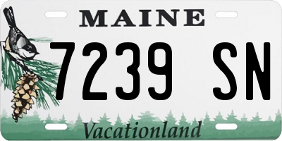 ME license plate 7239SN