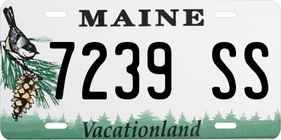 ME license plate 7239SS