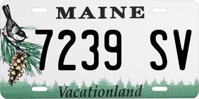 ME license plate 7239SV