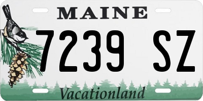 ME license plate 7239SZ