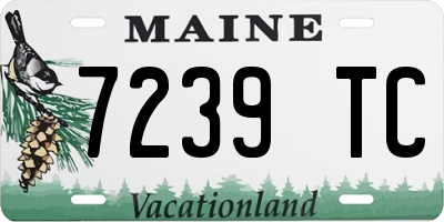 ME license plate 7239TC