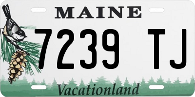 ME license plate 7239TJ