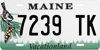 ME license plate 7239TK