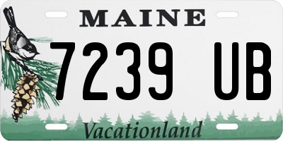 ME license plate 7239UB