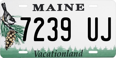 ME license plate 7239UJ