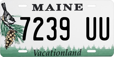 ME license plate 7239UU