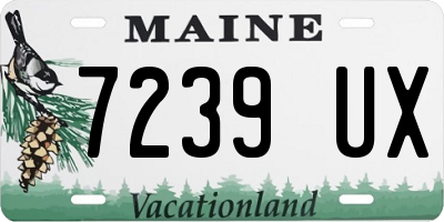 ME license plate 7239UX