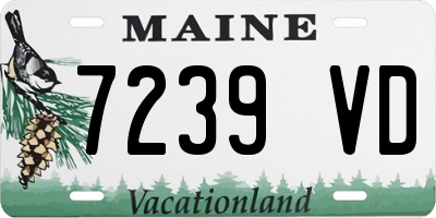 ME license plate 7239VD