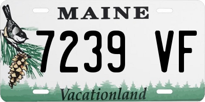 ME license plate 7239VF
