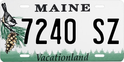 ME license plate 7240SZ