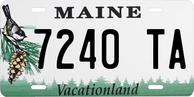 ME license plate 7240TA