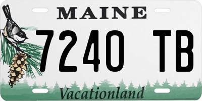 ME license plate 7240TB
