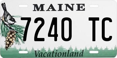 ME license plate 7240TC