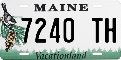 ME license plate 7240TH