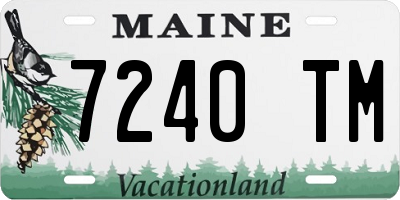 ME license plate 7240TM