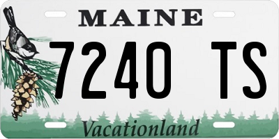 ME license plate 7240TS