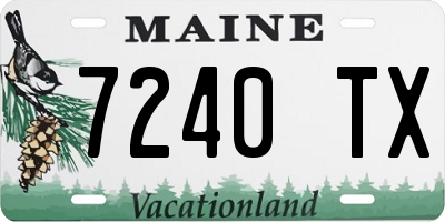 ME license plate 7240TX