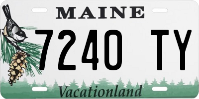 ME license plate 7240TY