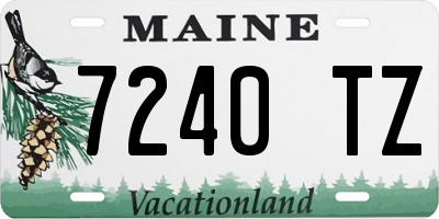 ME license plate 7240TZ