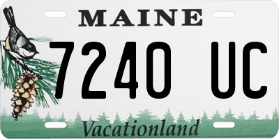 ME license plate 7240UC