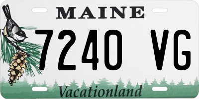 ME license plate 7240VG