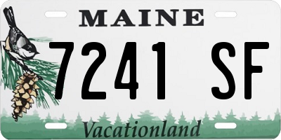 ME license plate 7241SF