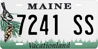 ME license plate 7241SS