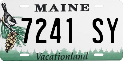 ME license plate 7241SY