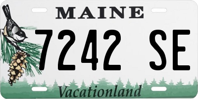 ME license plate 7242SE