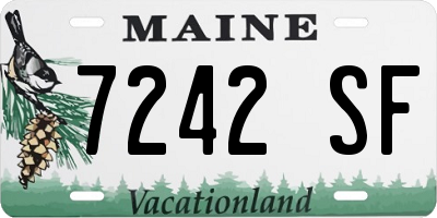 ME license plate 7242SF
