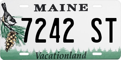 ME license plate 7242ST