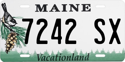 ME license plate 7242SX