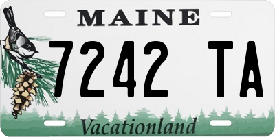 ME license plate 7242TA
