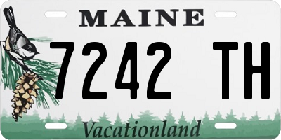 ME license plate 7242TH