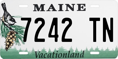 ME license plate 7242TN