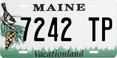 ME license plate 7242TP