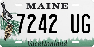 ME license plate 7242UG
