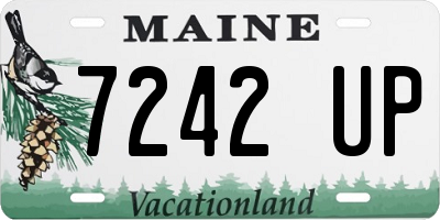ME license plate 7242UP