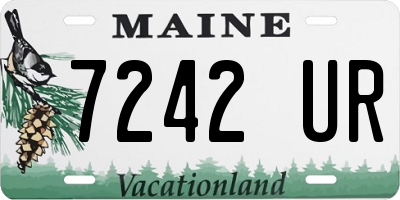 ME license plate 7242UR