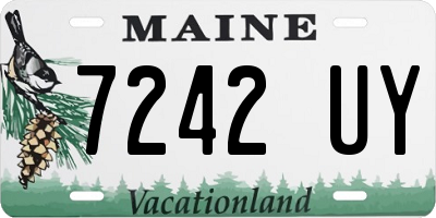 ME license plate 7242UY