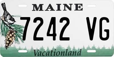 ME license plate 7242VG