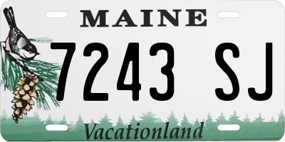 ME license plate 7243SJ
