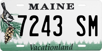 ME license plate 7243SM