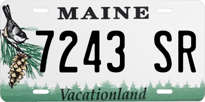 ME license plate 7243SR