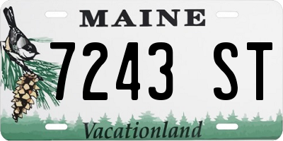 ME license plate 7243ST