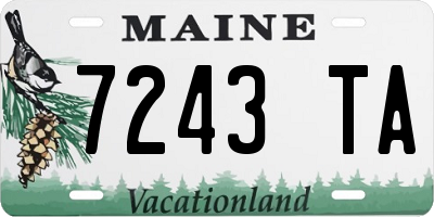 ME license plate 7243TA