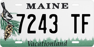 ME license plate 7243TF